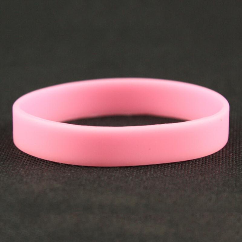 Silicone Rubber Elastic Solid Wrist Band Cuff Bracelets Bangles for Women Men Sports Accessories